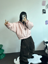 コーデュロイオーバーヒップカーゴパンツ🤎🖤🩶💚💛 - 5カラー
