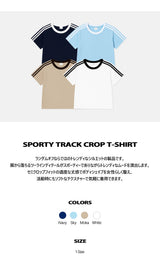 SPORTY TRACK CROP T-SHIRT (4color)