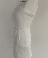 Polyna cut-out strap dress (white)