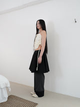 COTTON FLARE SKIRT (BLACK)