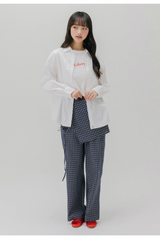  BASIC MELLOW EMBROIDERY SHIRT (WHITE)