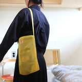 [MINMIN] ユーズフルナイロンバッグ (SUN YELLOW)