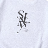 SERIF LAYERED SYMBOL SWEATSHIRTS (LIGHT GRAY)