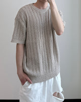 Weave Boucle Lace Round Knit