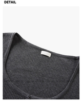 Dot frill choker Charcoal Cardigan Set