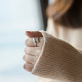 SVR-S630 Silver 92.5 ring open band daily women's silver ring size adjustable