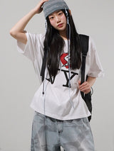 Luv NY クロップドTシャツ