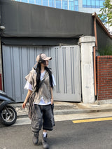 Leo Pigment Hooded Two-Way Vest
