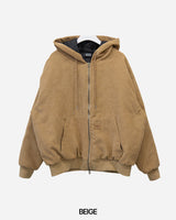 Work Corduroy Hood Zip-Up