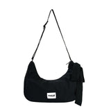 RIBBON CRESCENT CROSS BAG_BLACK