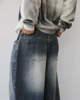 CROSS DEEP DENIM PANTS LB
