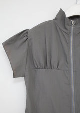 slim puff zip-up