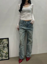 Draff Ribbon Lace T-Shirt