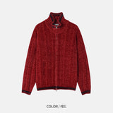 Velvet Yarn Knitted Zip Up (5color)