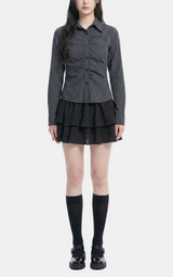 Ariane Check Shirring Shirt