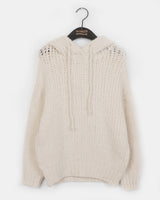 Sobel Alpaca Loose Fit Hoodie Knitwear