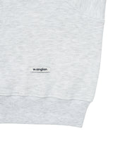 [AG.W] Round Raglan Sweat Half Tee - White Melange