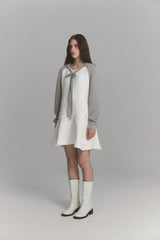 Fur Ribbon Bolero Gray