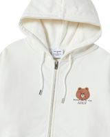 26SS ベーシックロゴ ウィズ ラインフレンズ フーディジップアップ