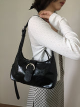 Tony Big Buckle Shoulder Bag (4color)