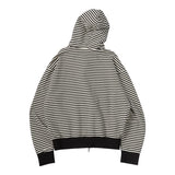 Untitled　スターリーナイトスモールストライプフードジップアップ Black White