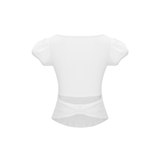 BACK RIBBON PUFF TEE [WHITE]