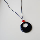 ONYX PENDANT LONG NECKLACE
