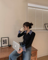 Shirt Layered Shirring Knit
