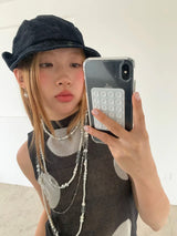 Vintage denim buket(2c)