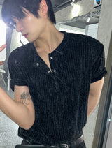 Beloa Golgi Henley Neck Short Sleeve