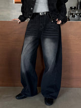 Side pin tuck wide denim pants(5color)