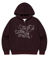 EMPTY STRIPE ZIP UP HOODIE