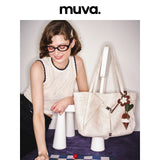 muva. レトロ風 大容量 ショルダーバッグ