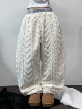 SHEEP CURLY🐏 SOFTY JOGGER OANTS 🐏🖤🩶🧸3COLOR