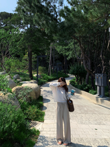 Rear Cooling Linen Round Knit / 4 colors