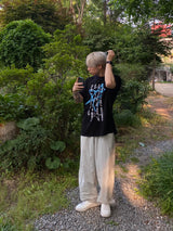 スタースプレーレタリング半袖Tシャツ 3C