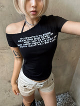 ウェーブショルダーTシャツ