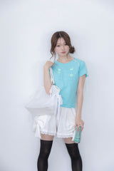 ナポレオン ボタン Tシャツ(mint)