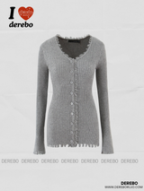 Elise Knitwear Pleats Skirt Cardigan Two-Piece