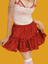 morning dot frill skirt (2color/inner pants)