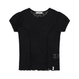 Wave Puff Lace Tee (Black) F25QB127
