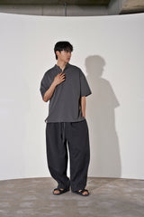 S-Cオープンヘンリーネック 1/2 TEE (Charcoal)