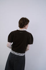 Layered lace blouse_ivory