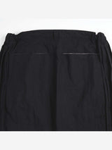 オーセンティックナイロンピンタックストレートパンツ(BLACK)