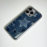 Faded Denim Stardust Phone Case Blue Indigo (SV_Epoxy)