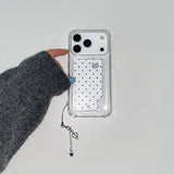 [MADE] DOTTY KITTY PHONE CASE WHITE (clear pocket)