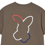 25SS FRENCH RABBIT SILHOUETTE WOMAN SHORT SLEEVE T-SHIRT COCOA