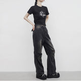 ルアンクロップドプリンティドTシャツ