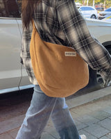 【MADE】Corduroy Big Cross Bag - Camel