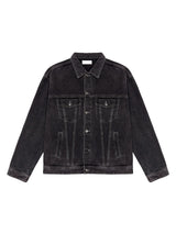 Basic Washed Black Denim Jacket